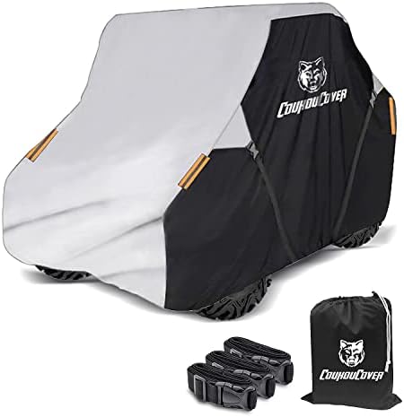 CoukouCover UTV Cover, Heavy Duty Upgraded 420D Oxford Fabric Side by Side Cover, 2-3 Passenger Outdoor Weatherproof UTV Cover for Polaris RZR Ranger Honda Yamaha Can-Am Kawasaki Mahindra (XXL 134")