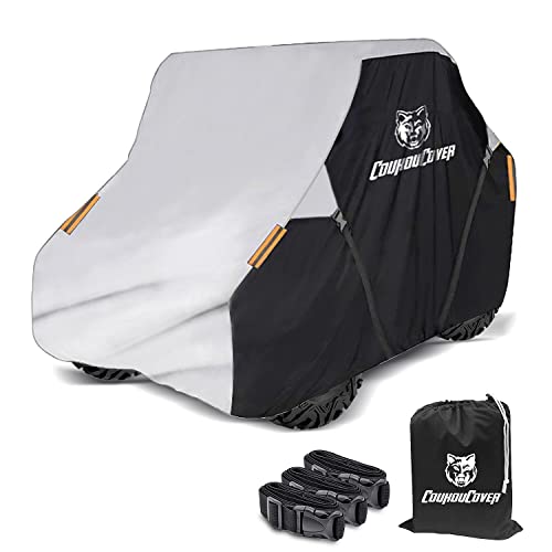 Coukoucover Utv Cover, Heavy Duty Upgraded 420D Oxford Fabric Side By Side Cover, 2-3 Passenger Outdoor Weatherproof Utv Cover For Polaris Rzr Ranger Honda Yamaha Can-Am Kawasaki Mahindra (Xxl 134") #TOP3
