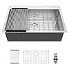 33 drop in kitchen sink beslend 33×22 inch single bowl kitchen sinks stainless steel topmount kitchen basin 16 gauge handmade top mount sink  urban country home decor