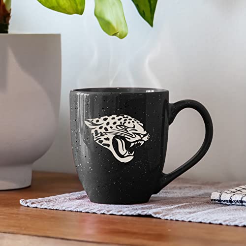 Image of Rico Industries NFL Football 16 oz Team Color Laser Engraved Speckled Ceramic Coffee Mug