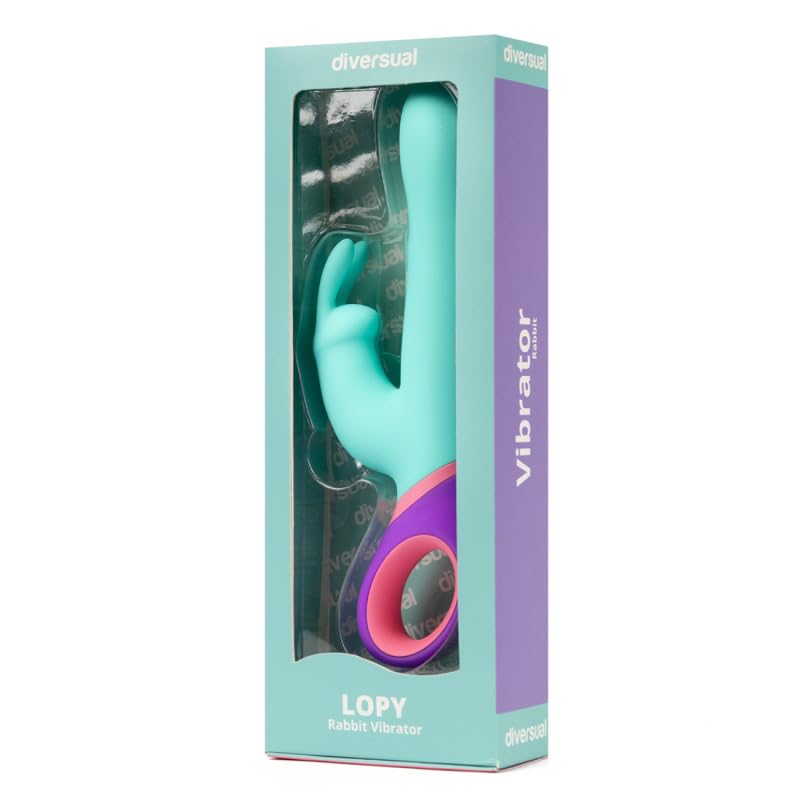 Lopy, Vibrador Conejito Rotador, Estimulación de Clítoris y Punto G, Recargable USB, Silicona, Sumergible