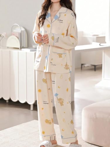 Image of LITZO Womens Korean Night Dress || Pyjama Set ||Korean Nightsuit || Women Nightwear ||Round Neck Half Sleeve Nightsuit || Loungewear || Everyday Nightdress (L-234-237)