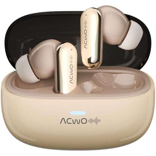 Image of ACwO DwOTS 757 Bass Boom X Drivers | ANC 32dB | AI-ENC 4-Mic | 3 EQ Modes | 40ms Low Latency | 40H Playtime | Quick Boost 10min=120min | Auto Connect | BT v5.4 | IPX5 Resistant (Moonlight Cream)