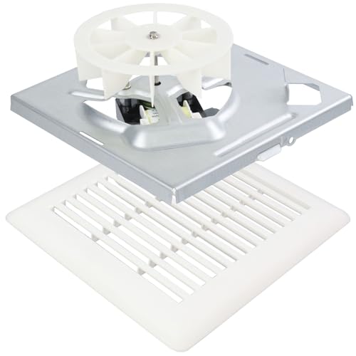 696N-R02 B Unit&Replacement C350GN Grille for Broan-NuTone 688 696N 670 671 689 695 696MFG 663 Bathroom Grille Cover with Springs C350GN for NuTone 695 696N Ventilation Fan Bath Fan Motor Cover Kit