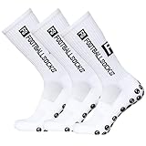 Alijees 3 Paare Grip Socken Fussball 39-46 - Football Socks Fußballsocken für Herren Damen Sportsocken Anti Rutsch, Rutschfeste Fußball Sportsocken für Fussball Basketball Laufen