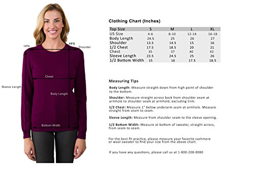 Image of JENNIE LIU Women's 100% Pure Cashmere Crew Neck Sweater, Tight Knit Cozy Soft Hand Washable Long Sleeve Pullover