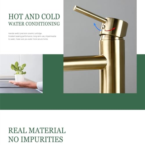 Robinet d'évier design doré pour moderniser votre espace de toilette