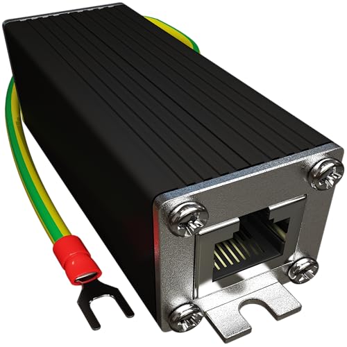 Ethernet Surge Protector / 2.5 Gigabit PoE++ 150W / Gas Discharge Tube + Silicon Avalanche...