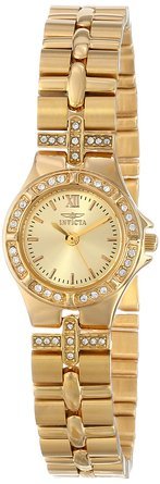 CrN^ Invicta Women's 0134 Wildflower Collection 18k Gold-Plated Crystal Accented Watch  fB[X rv ysAiz