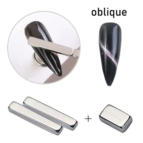 Image of THR3E STROKES 5 Pieces Cat Eye Nail Magnet for Magnetic Gel Polish - Wood Stick Design Tool for DIY Home, Salon, Studio (5PCS MINI SET)