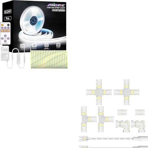 Tira de LED COB MIWISE 6.1m, 6000K, Dimmable con Controlador miniatura 1