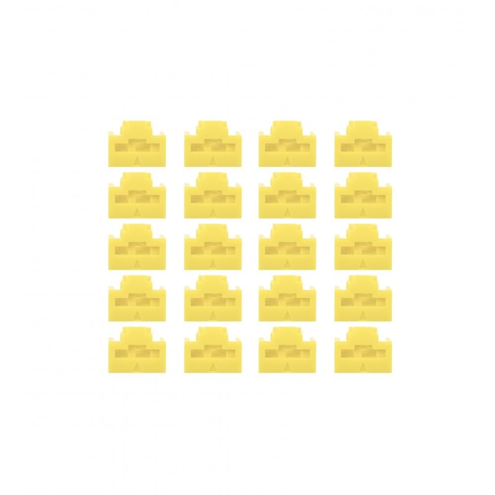 Lindy Yellow Rj-45 Port Blockers (Without Key) - Pack Of 20.