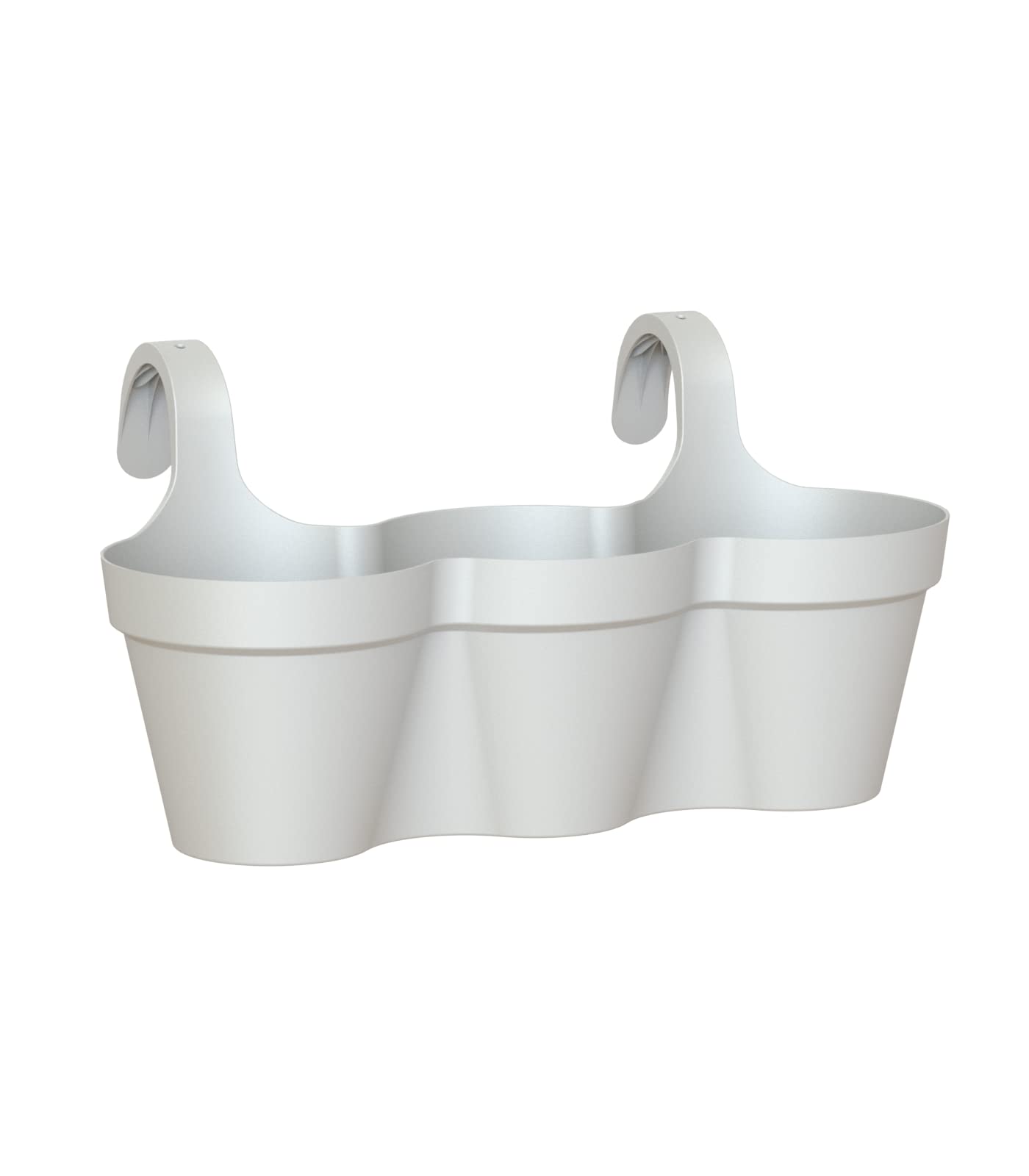 Artevasi Light Grey Capri Triple, Hanging Balcony, Plastic Pot, Matte Finish, Colour