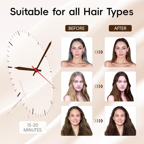 Image of IIIMEIDU Darkbrown Hair Dye Shampoo 3 in 1, Natural Hair Dye Semi Permanent Hair Color, Gray Hair Cover Up, Ginger Essence shampoo for Color Treated Hair for Women and Men (500ml) 1