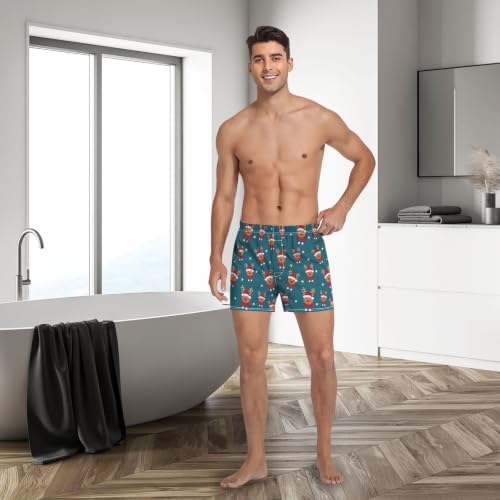 Image of Men's Boxer Shorts Cotton Loose Underwear with Button Fly