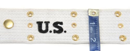 XXL U.S. WW2 M1936 White MP Ceremonial Parade Pistol Belt4