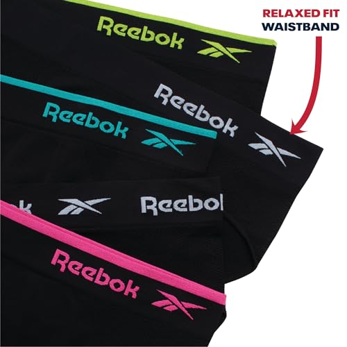 Image of Reebok Womens Hipster Panties 5 Pack Soft Stretch Underwear for Women | Moisture wicking hipster briefs with a tagless relaxed waistband Soft stretch fabric with a smooth, barely-there fit all day.