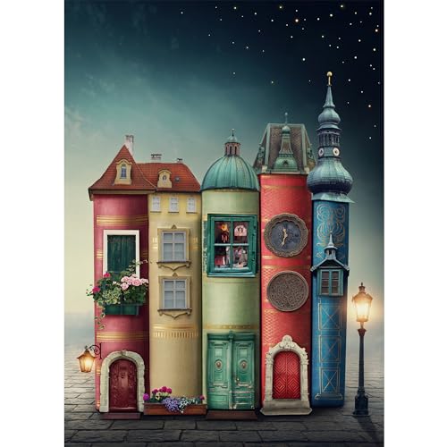 MISITU Jigsaw Puzzles 1000 Pieces for Adults Challenging Difficult Puzzles Christmas Birthday Gift Game Toys Book City 19.69 x 27.56 Inches