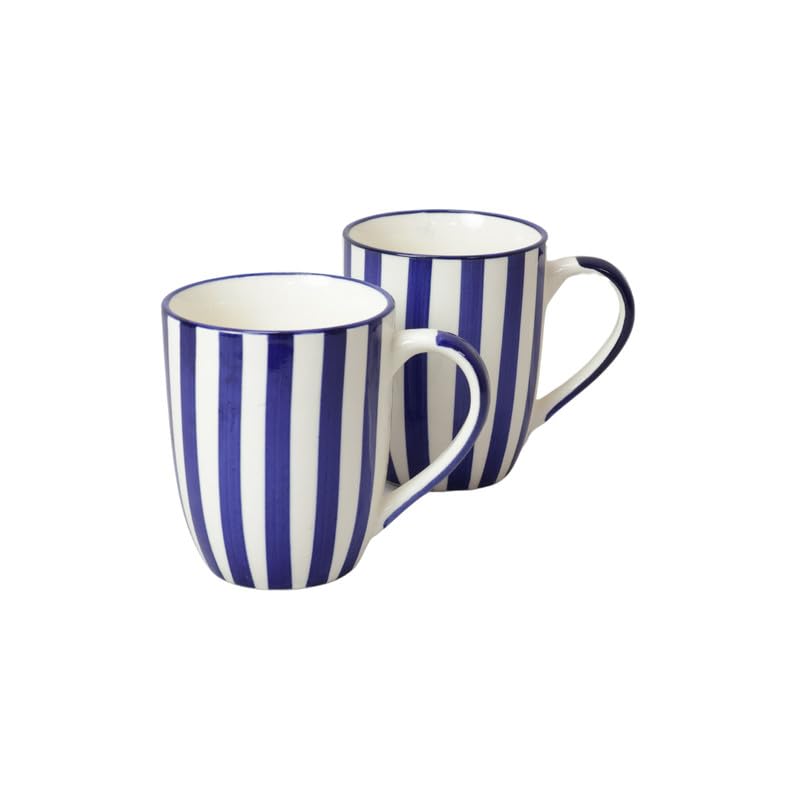 Image of Saras Aajeevika 2 Pc Handmade Ceramic Large Coffee Mug - 400ml |Jumbo Milk Mugs for Gifts Tea Cup Set Kitchen Dining - Mircowave & Dishwasher Safe Ideal for Daily Use & Wedding Return Gift Items