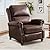 ANJ Push Back Recliner Chair, Textured Fabric Overstuffed Recliner, Adjustable Pushback Chair with Padded Seat and Back, Single Reclining Sofa for Living Room, Bedroom from ANJ