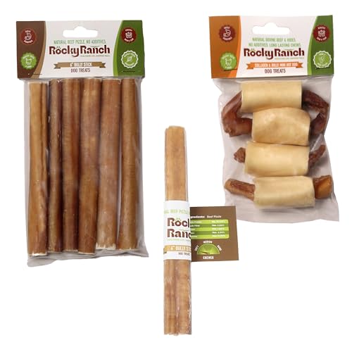 Rocky Ranch, Soft Chewer Bundle Pack, Beef Flavor, 6.51 oz, Adult Dog, Natural Chew Treats, Dental Care, High Protein. No additives