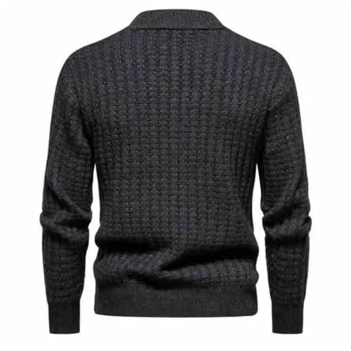 Men Half High Neck Sweater Round Collar Casual Sleeve Slim Pullover Men Knitwear Black XXXL3