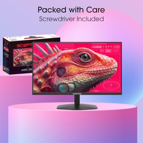 Image of New! Sceptre 27-inch Prime Gaming Monitor DisplayPort x2 180Hz HDMI x2 180Hz Build-in Speakers, Machine Black 2027 (E275B-FW180T Series)
