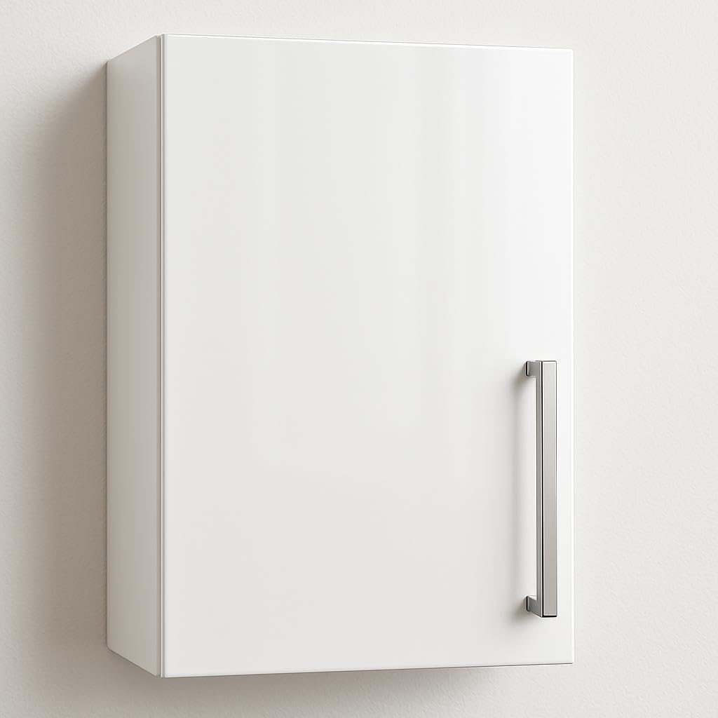 Top Living MCR MFC White Flat Pack Kitchen Wall Units with White Gloss Door-720mm High (Wall Unit + Whte gloss Door(720mm H X 500mm W))