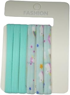 مجموعة من 6 ربطات شعر استك زرقاء