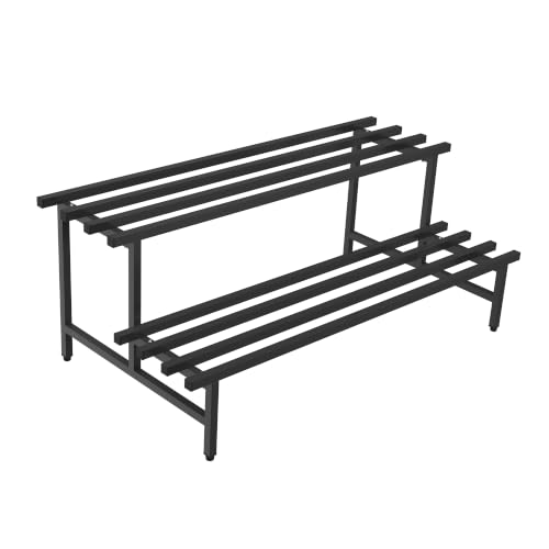 Image of Zeroway 2 Tier Metal Plant Stand | Heavy-Duty Plant Rack with Powder-Coated Metal Frame | Stable 4-Leg Design | Supports Up to 250 kg | Convertible Plant Stand for Balcony, Garden & Office