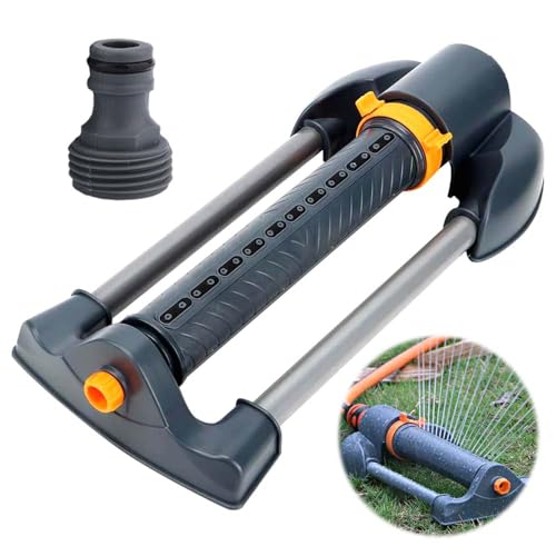 Arroseur Oscillant,Arroseur Jardin,Arrosage Automatique pour Jardin en Plastique abs Epaissie,Asperseur Arrosage en Résistant à la Corrosion,Orientation Réglable à 120° pour Arrosage Pelouse et Gazon