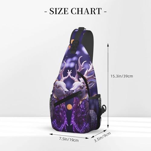 Bolso tipo sling unisex negro para viaje y senderismo miniatura 2