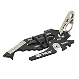 True Utility FishFace 18 In 1 Keyring Multi Tool Pocket Gadget: 18 Pocket Tools In 1 Keyring Pen, Multi Use EDC Key Ring Multitool With Box Cutter Knife, 6 Screwdriver Heads 4 Wrenches & Bottle Opener