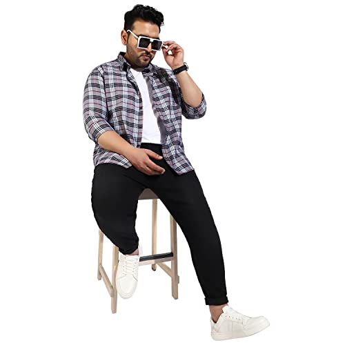 Image of CAHOOT Instafab Plus Men's Button Up Regular Fit Shirt for Casual Wear | Modern Clothing Shirt Crafted with Regular Sleeve, Comfort Fit & High-Performance for Everyday Wear