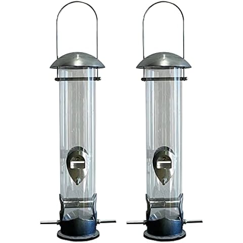 Set of 2 Heavy Duty Aluminium Bird Feeders Cover
