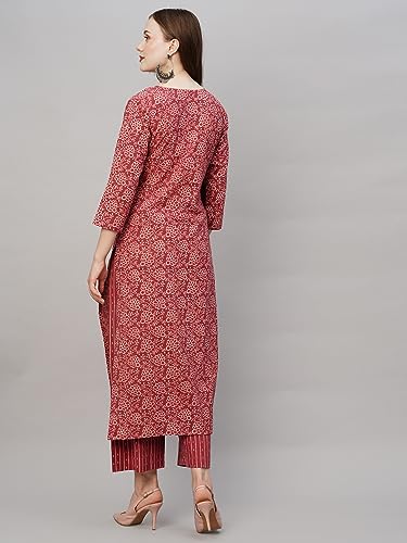 Image of ANNI DESIGNER Women Kurta with Pant |Material: cotton blend