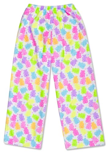 Image of iscream Big Girls Silky Soft Fun Print Plush Fleece Pants - Candy Land Collection