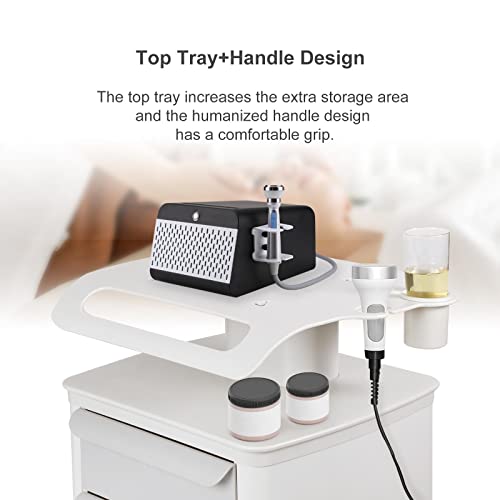 image for Worcest Mobile Trolley 3 Tier Rolling Cart Beauty Trolley Medical Lab 