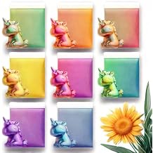 JANCHUN Chameleon Unicorn Chameleon Chalk Set, 12/8/4 Colour Chalks with Applicator and Skull Cup, Colour Changing Pigments 8