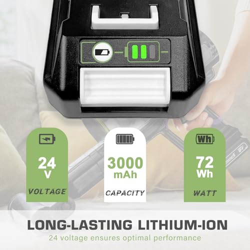 Image of GOXX 24V 3.0Ah Replacement Battery for Bissell Vacuum, Compatible with Cleanview XR and Cleanview XR Pet Vacuums,for Item Model Number 3789U 3797V, Replace for Greenwork 24V Battery