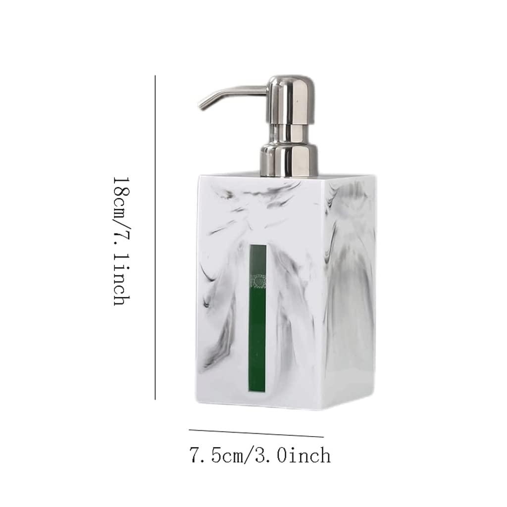 Distributeur de Savon carré Bouton Poussoir Rechargeable Distributeur de Lotion Rechargeable Pompe en Acier Inoxydable Pompe à Savon 500 ML