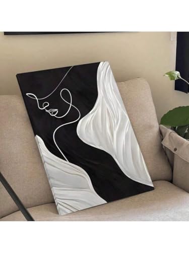 Toile abstraite femmes cadre intérieur bois haut de gamme 70x100