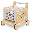 Mamabrum Andador Bebes - Caminador Bebe 2 en 1 - Juguete de Educación - Andarilho para Bebe con Estante de Bloque - 4 Ruedas con Gomas Antideslizantes #2