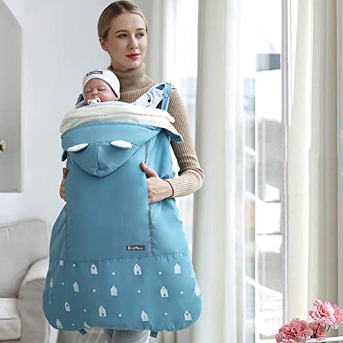 PUYEI Babyhoodie, verdikt, voor buiten, winter, warme babydrager, mantel, babyslaapzak voor kinderwagen, afdekking…