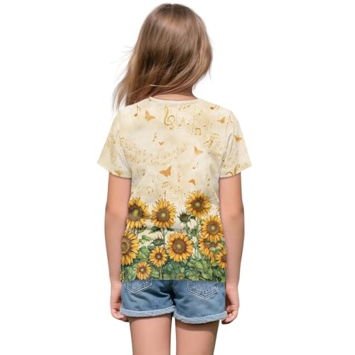 Henley Shirt for Girls Short Sleeve Summer Tee with 3 Buttons Basic Comfortable Top for Ages 5-162