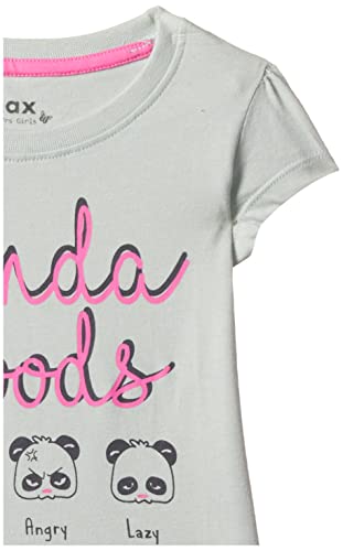 Image of Max Girls Pure Cotton Typographic Printed Knit Regular Fit T-Shirt