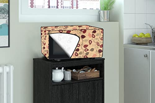 Image of Stylista Microwave Oven Cover for IFB 30 L Convection 30BRC2 Petals Pattern Yellow