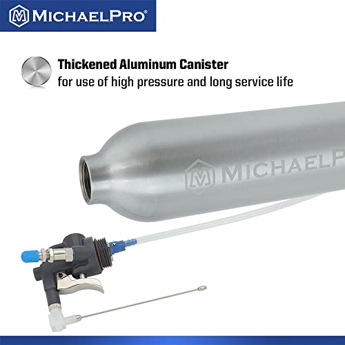 Image of MichaelPro MP019001 21oz Heavy Duty Aluminum Fluid Spray Can | Max 140psi Working Pressure | High Pressure Refillable Air Sprayer