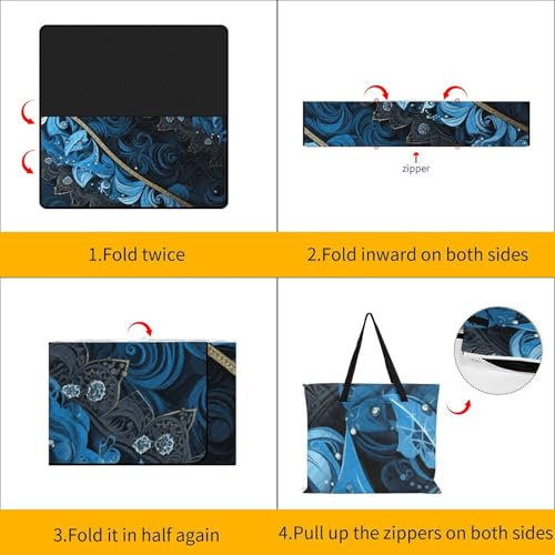 Couverture d'extérieur imperméable et pliable couverture de plage avec zip