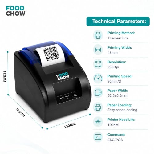 Image of 2 Inch (58mm) USB + Bluetooth Thermal Receipt Printer | POS Billing Machine for Shops, Restaurants & Retail | Compatible, Vyapar, Ezo, Swiggy, Zomato KOT Billing Machine System